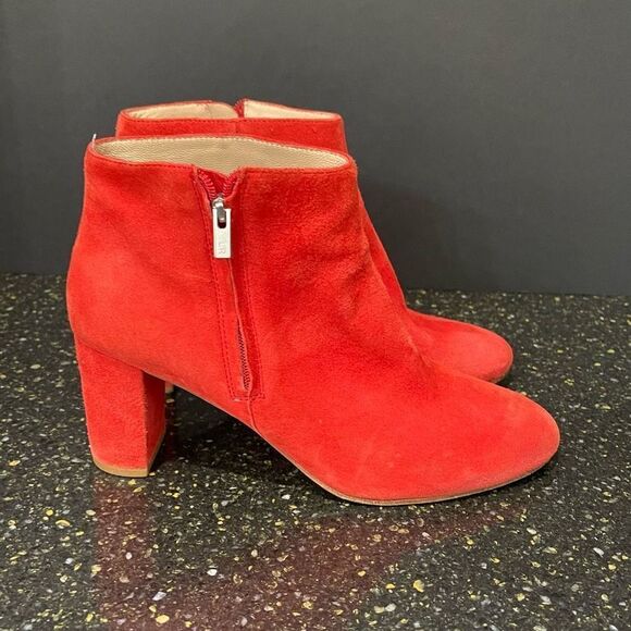 Loeffer Randall Greer Suede Ankle Boot | Rare Red - Picture 4 of 7